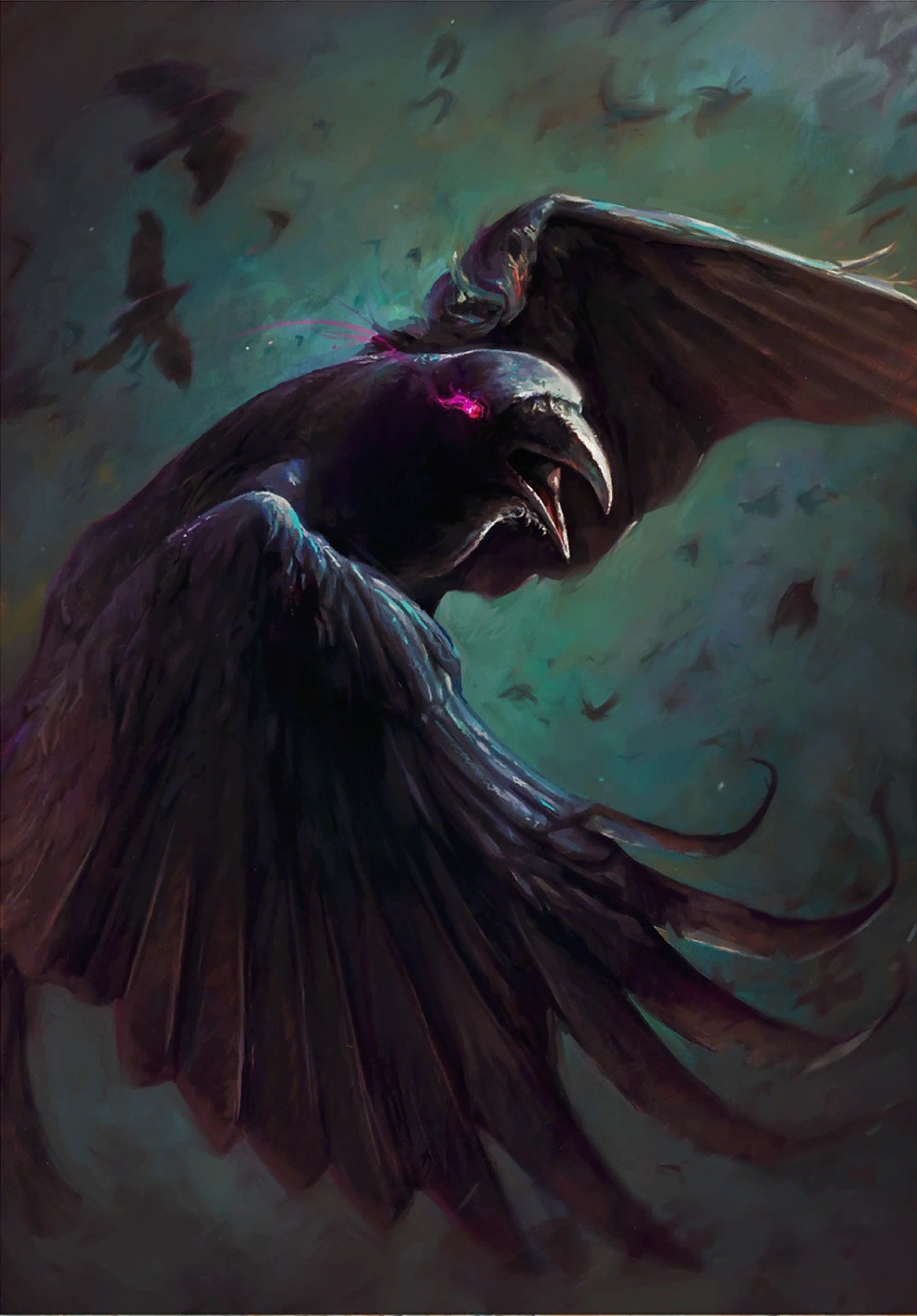 Monstre corbeau geant